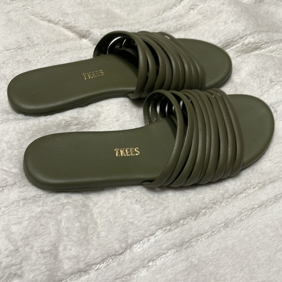 TKEES NWOT Caro Slide Sandals Olive Size 7 - Picture 7 of 11